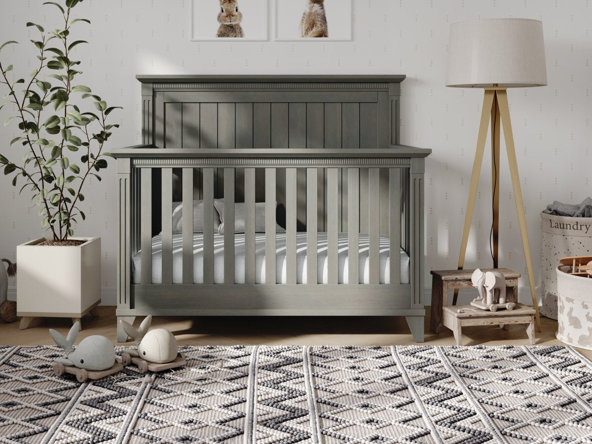 Edison Collection by Silva | White Nursery Set | Organic Finishes | 4 in 1 Cribs