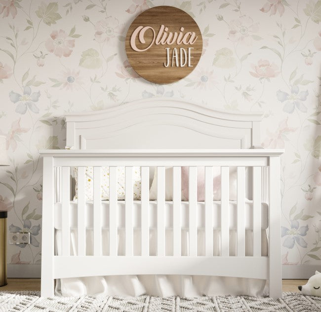 Serena Collection | Classic White Nursery | Convertible 4 in 1 Cribs