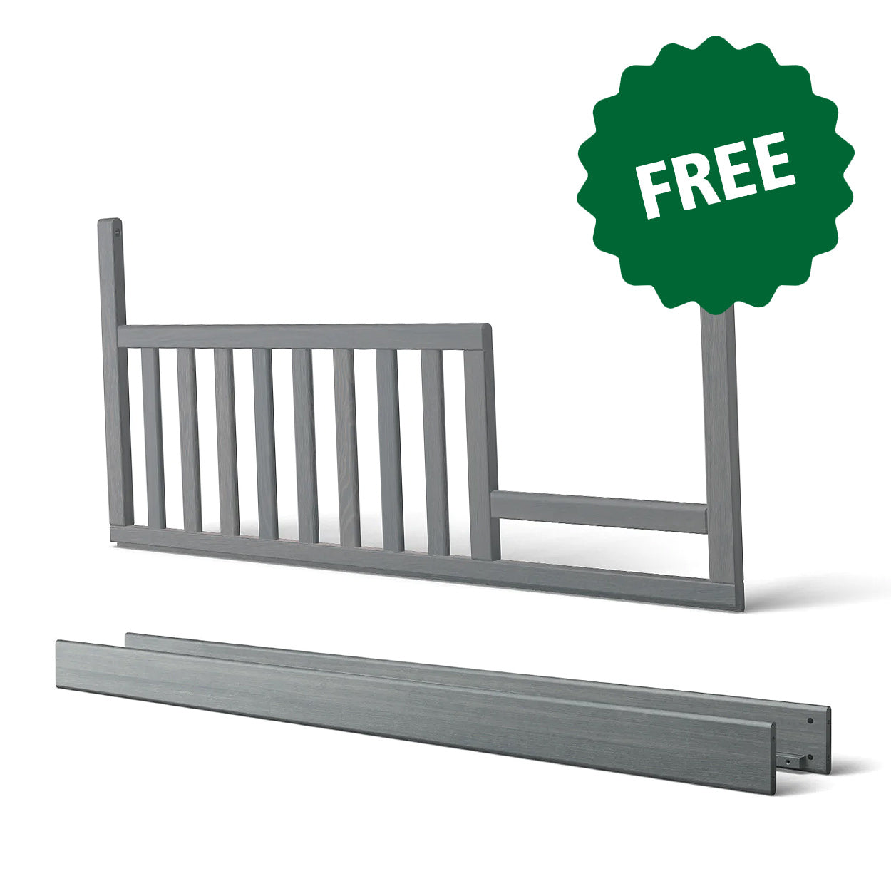 Jackson Convertible Crib, Double Dresser & Tall Chest + FREE Conversion Kit & FREE Toddler Kit | Storm